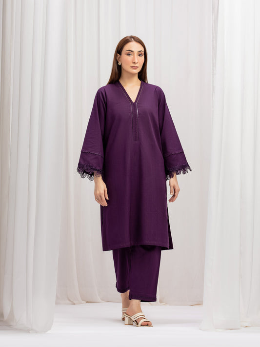 Pret 2Pc Solid Cross Hatch Co-Ord Set