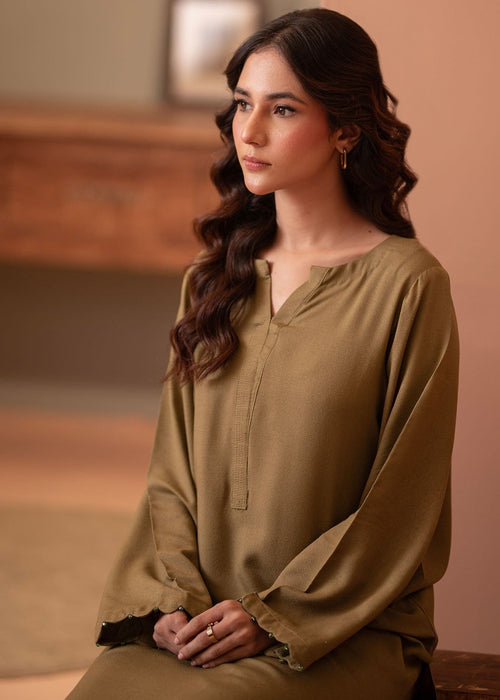 2 Piece  Olive green winter classic in solid tones